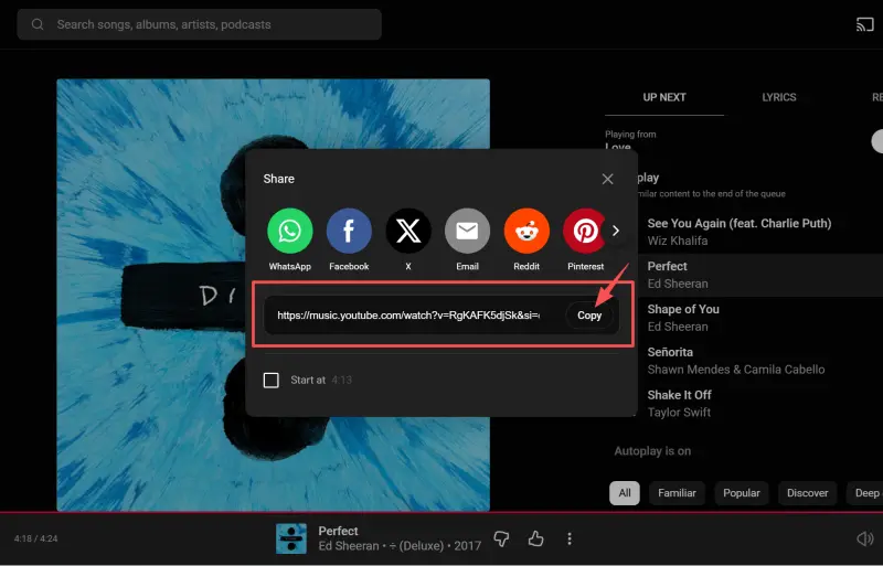 Step 1: copy link